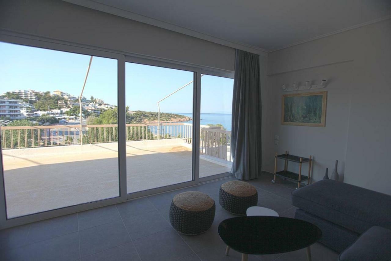 Seaside Renovated Top Floor Apartment Saronida Eksteriør bilde